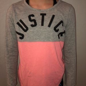 Gray black and pink justice shit
